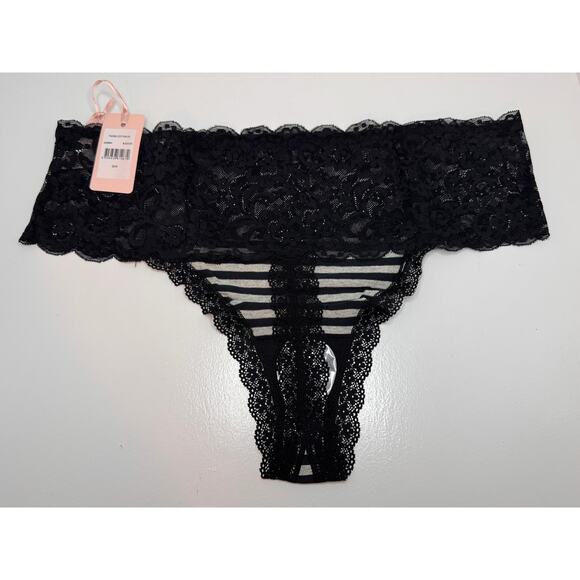 City Chic / HIPS & CURVES Cotton Print Thong - black stripe plus size 22/24  NWT - Picture 4 of 7